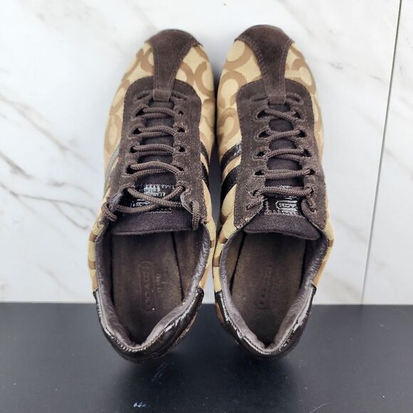 Coach Kathleen Signature Brown Sneakers - Picture 6 of 8